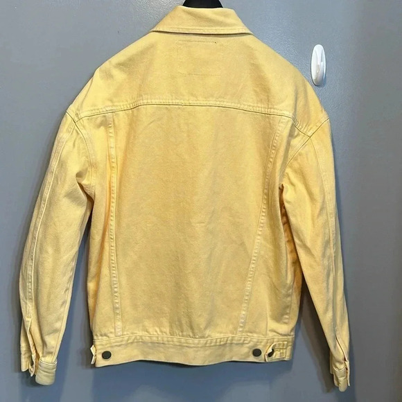 DREW Drew House Designer Floral Denim Yellow Logo Trucker Button Jacket XXS - Picture 9 of 10
